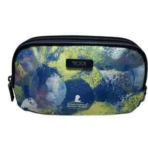 Tumi St. Jude Cosmetic Pouch  Multi Color Dots 9x5 Inch NWOT Limited